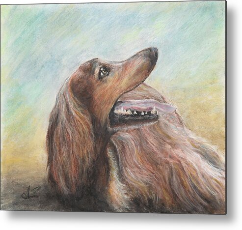 Dog Metal Print featuring the painting Molly by Arthur Fix