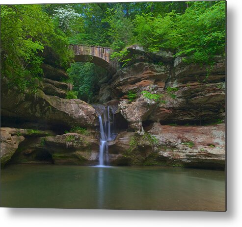 Hocking Hills Metal Print featuring the photograph Old Man Cave Falls by Pam DeCamp