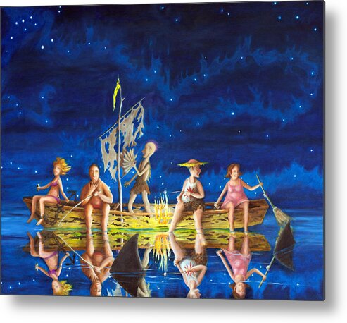 Ship Of Fools Metal Print featuring the painting Ship of Fools by Matt Konar