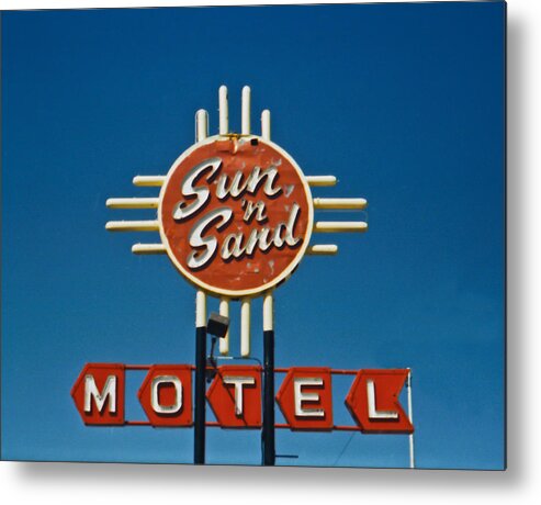 Motel Sign Metal Print featuring the photograph Sun n Sand Motel by Matthew Bamberg