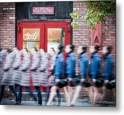 Street Photography Metal Print featuring the photograph Time Slice In Motion by Steve Stanger