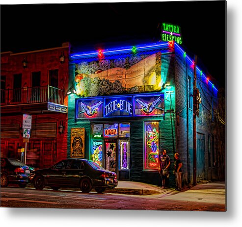 Austin Metal Print featuring the photograph True Blue Tatoos by Tim Stanley