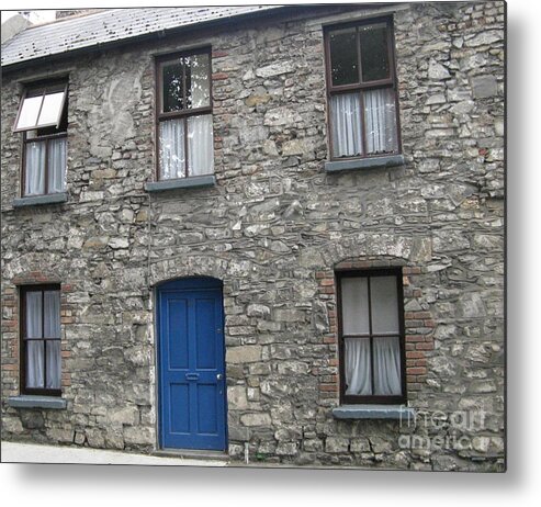 Closed Door Metal Print featuring the photograph Blue Dublin Door by Arlene Carmel