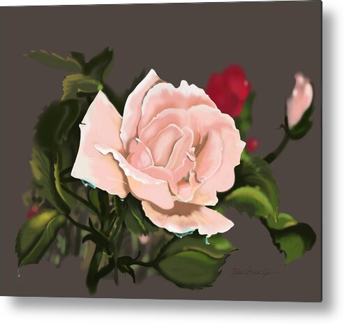Flower Metal Print featuring the digital art Pink by Robert North Jr