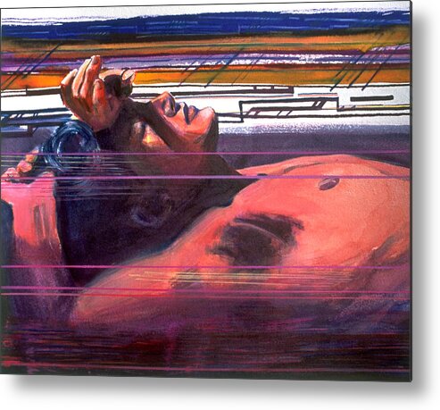 Rene Capone Metal Print featuring the painting Under Lying Currents by Rene Capone