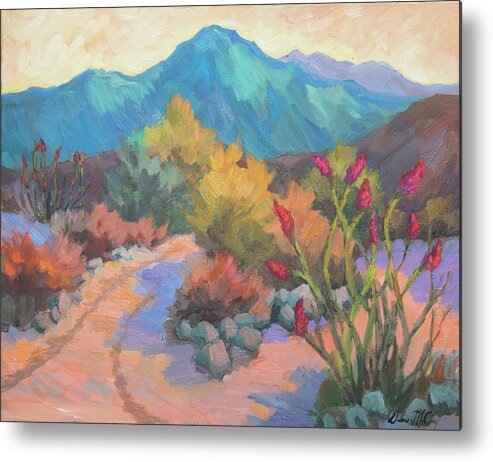 Dawn Metal Print featuring the painting Dawn in La Quinta Cove #2 by Diane McClary