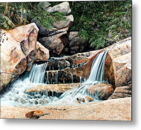 Mountain Stream Metal Print featuring the painting Mountain Stream by Frank Wilson