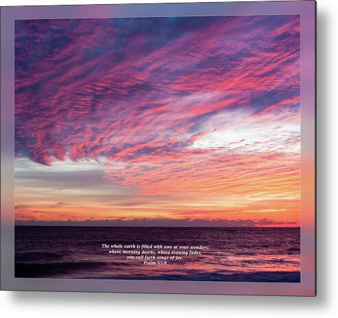 Atlantic Ocean Metal Print featuring the photograph Psalm 65 8 by Dawn Currie