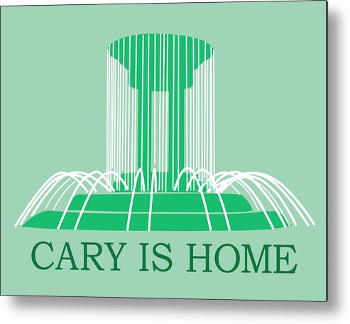 Cary Metal Print featuring the digital art Cary Fountain by Tommy Midyette