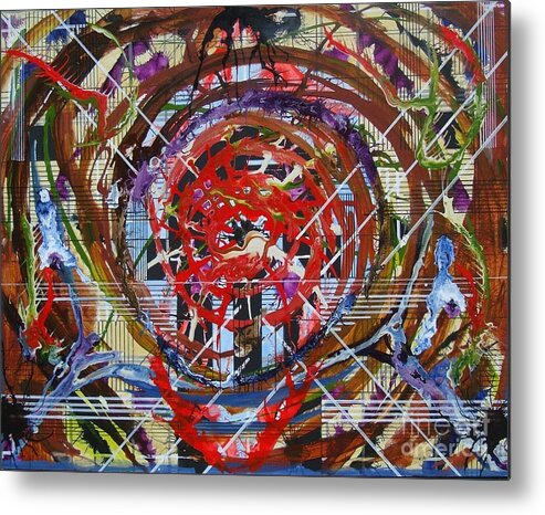 Grateful Dead Metal Print featuring the painting Crazy Quilt Star Dream by Stuart Engel