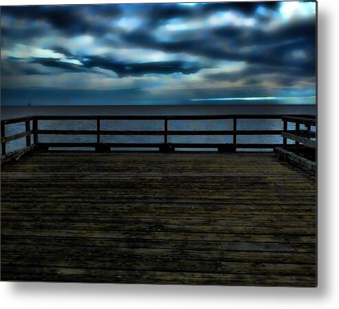 Ocean Metal Print featuring the photograph Dramatic Sky by Gina Cordova