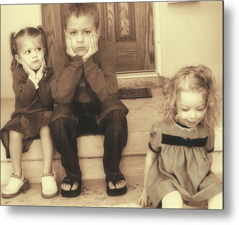 Kids Metal Print featuring the photograph I'm Mad Too by Gina Cordova