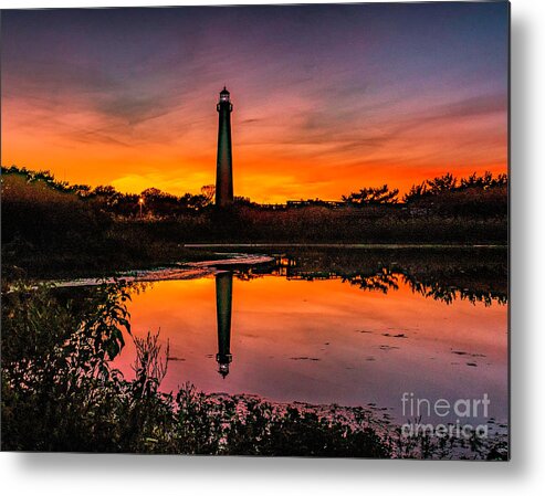 Cape May Metal Print featuring the photograph Last Light at the Cape May Light by Nick Zelinsky Jr