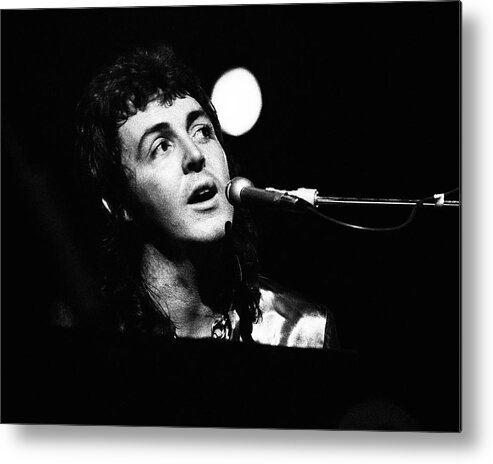 Paul Mccartney Metal Print featuring the photograph Paul McCartney Wings 1973 by Chris Walter