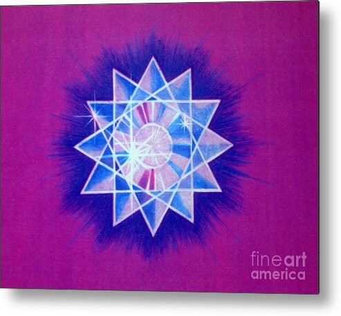 Inspiratioal Metal Print featuring the painting Star Crystal by Shasta Eone