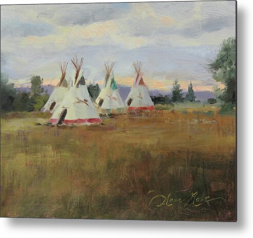 Plein Air Metal Print featuring the painting Summer Nomads by Anna Rose Bain