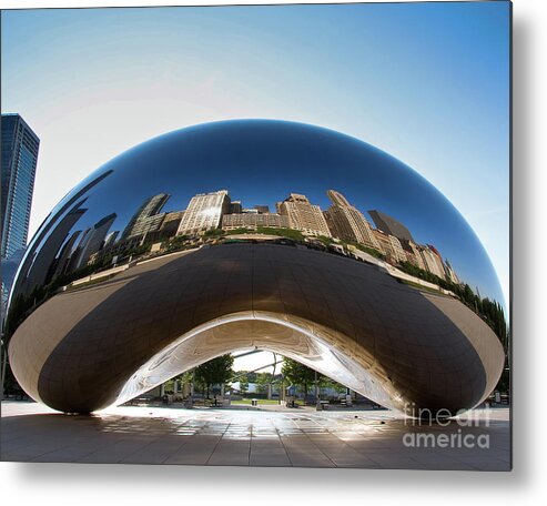 Art Metal Print featuring the photograph The Bean's Early Morning Reflections by David Levin