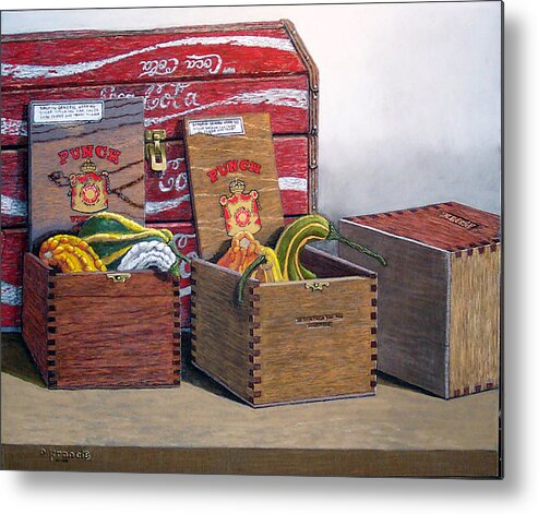 Still Life Metal Print featuring the painting The Race by David Francis