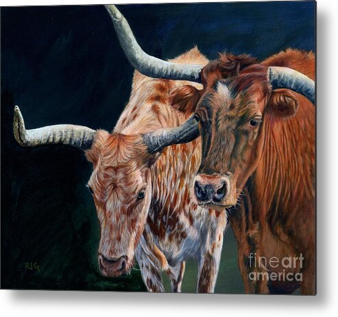 Farm Life Metal Print featuring the painting Two of a Kind by Rosellen Westerhoff