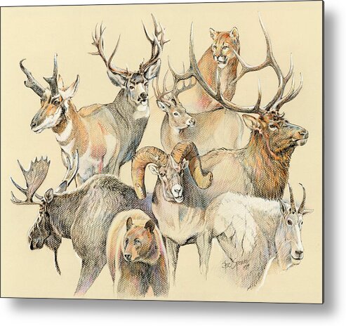 Wildlife Metal Print featuring the painting Western heritage by Steve Spencer