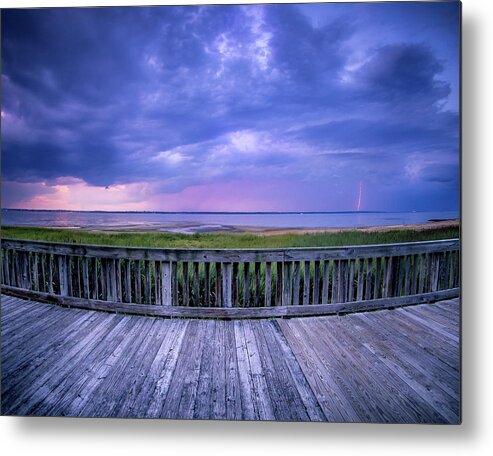 Beach Metal Print featuring the photograph Stormy Beach Sunset by Steve Stanger