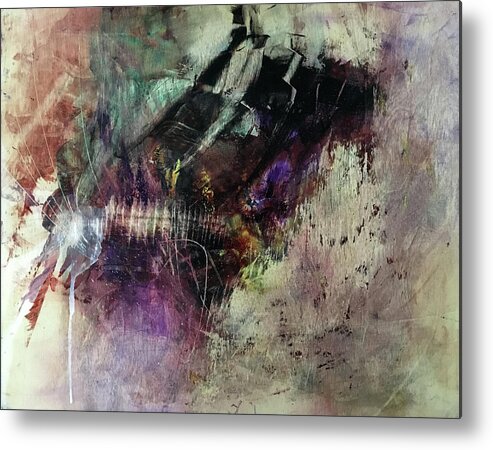 Abstract Art Metal Print featuring the painting Allegiance to None by Rodney Frederickson