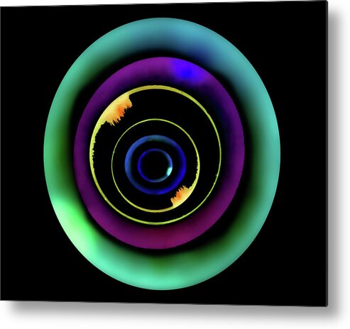 Digital Abstract Metal Print featuring the photograph Endless Circles by Terry Walsh