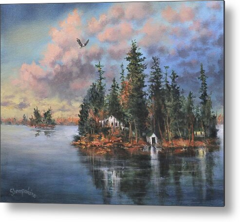Wisconsin Metal Print featuring the painting Shropshire Island by Tom Shropshire
