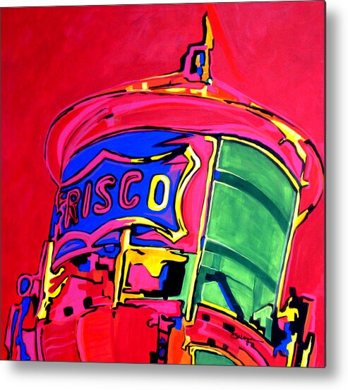 Acrylic Metal Print featuring the painting Frisco Pink by Diana Moya