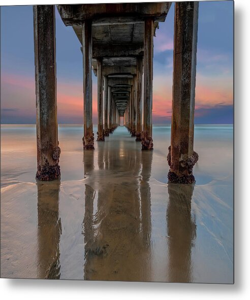 La Jolla Metal Print featuring the photograph Iconic Scripps Pier by Larry Marshall
