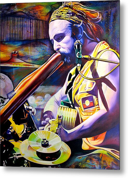 Xavier Rudd Metal Print featuring the painting Xavier Rudd by Joshua Morton