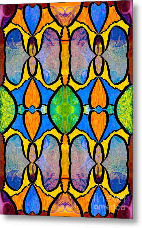 Abstract Metal Print featuring the digital art Loving Beauty In Chaos Abstract Fabric Art by Omaste Witkowski by Omaste Witkowski