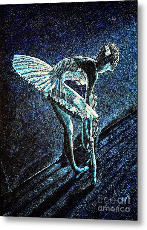 Ball Metal Print featuring the painting Ballerina by Viktor Lazarev