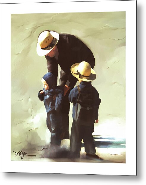 Children Metal Print featuring the painting Value Your Children by Bob Salo