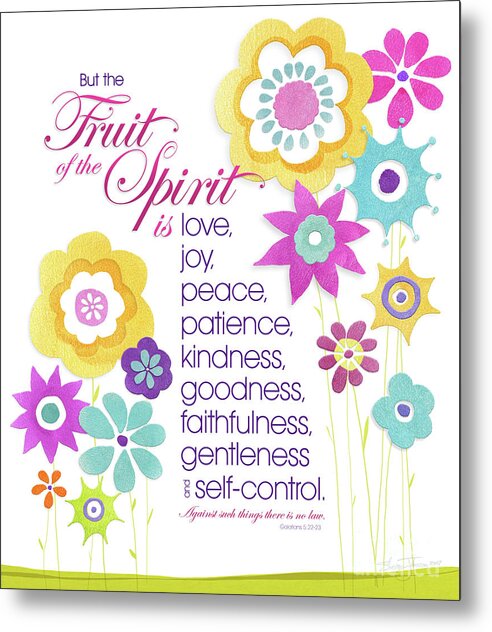 Fruit Of The Spirit Metal Print featuring the mixed media Fruit of the Spirit by Shevon Johnson