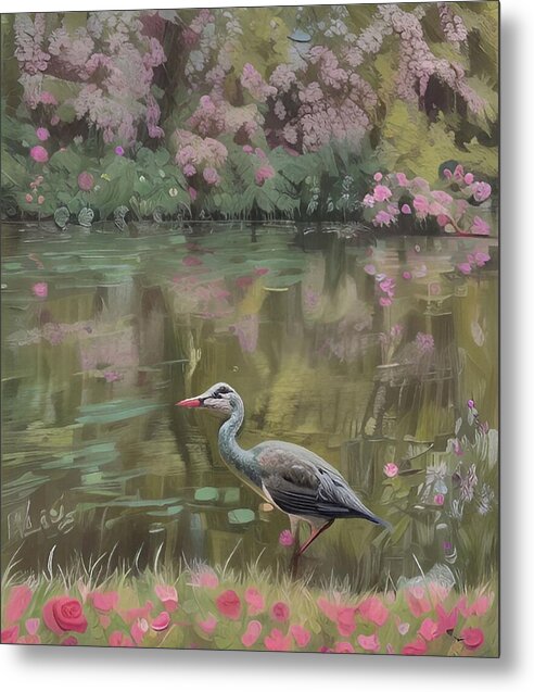 Nature Metal Print featuring the mixed media Larry by Abbie Shores