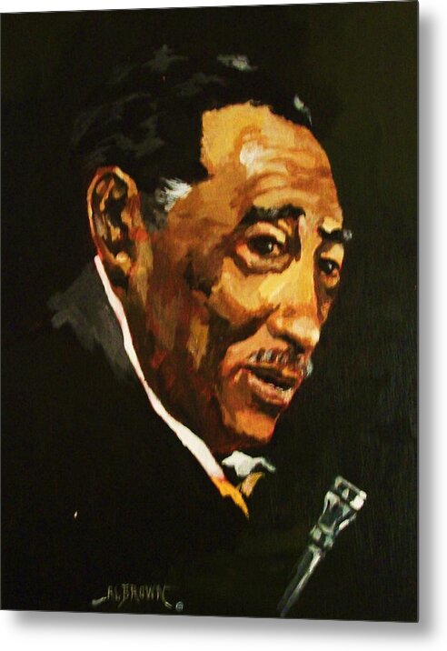 Portraits Metal Print featuring the painting Duke Ellington by Al Brown