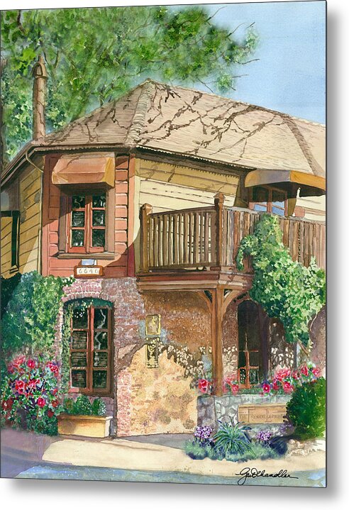 Cityscape Metal Print featuring the painting French Laundry Restaurant by Gail Chandler
