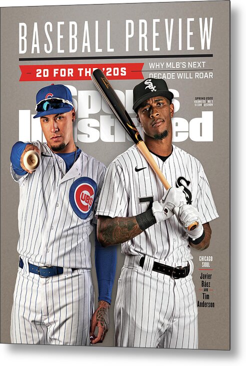 Magazine Cover Metal Print featuring the photograph Chicago Cubs Javier Baez And Chicago White Sox Tim Sports Illustrated Cover by Sports Illustrated