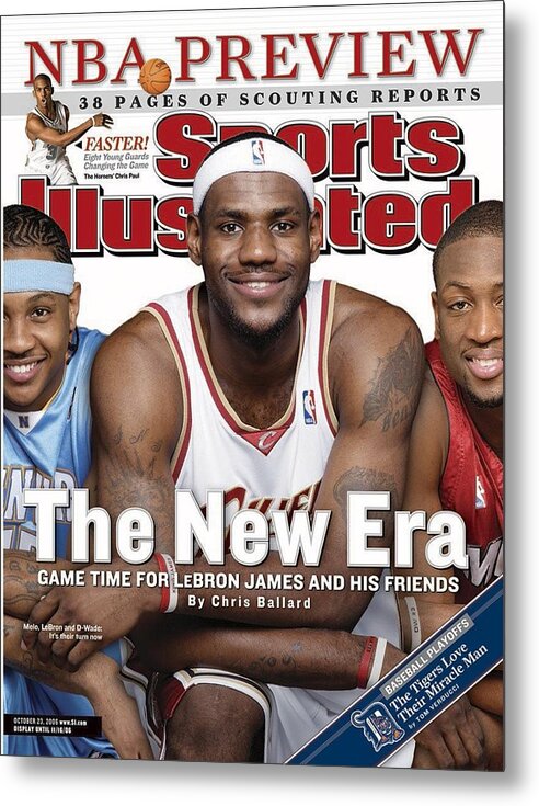 Magazine Cover Metal Print featuring the photograph Cleveland Cavaliers LeBron James Sports Illustrated Cover by Sports Illustrated