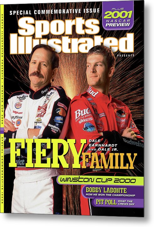North Carolina Metal Print featuring the photograph Dale Earnhardt Sr And Dale Earnhardt Jr, 2000 Nascar Sports Illustrated Cover by Sports Illustrated