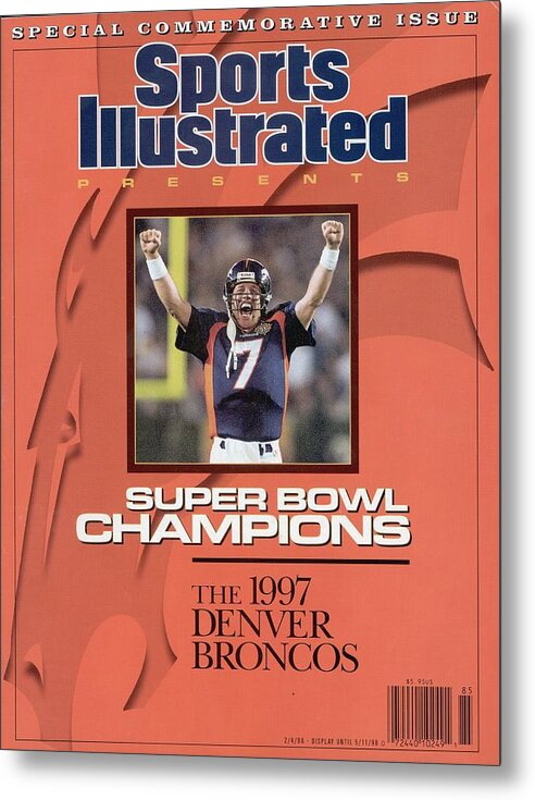 Sports Illustrated Metal Print featuring the photograph Denver Broncos Qb John Elway, Super Bowl Xxxii Sports Illustrated Cover by Sports Illustrated