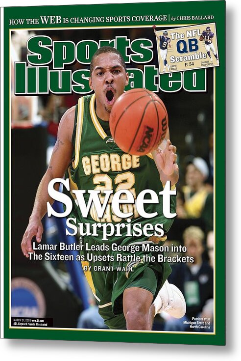 Michigan State University Metal Print featuring the photograph George Mason Lamar Butler, 2006 Ncaa Playoffs Sports Illustrated Cover by Sports Illustrated