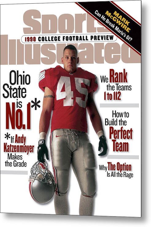Magazine Cover Metal Print featuring the photograph Ohio State University Andy Katzenmoyer, 1998 College Sports Illustrated Cover by Sports Illustrated