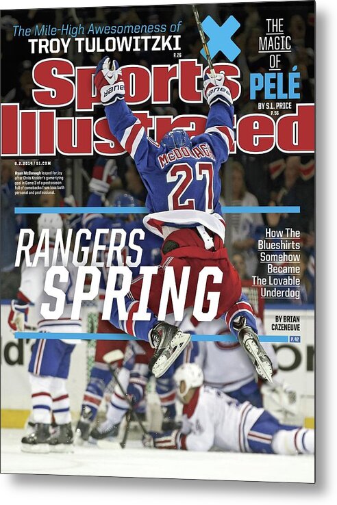 Magazine Cover Metal Print featuring the photograph Rangers Spring How The Blueshirts Somehow Became The Sports Illustrated Cover by Sports Illustrated