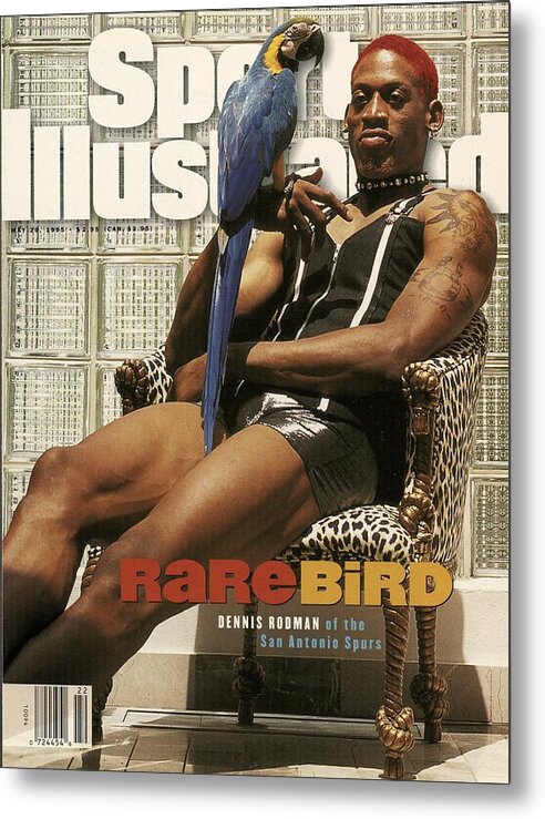 Magazine Cover Metal Print featuring the photograph San Antonio Spurs Dennis Rodman Sports Illustrated Cover by Sports Illustrated