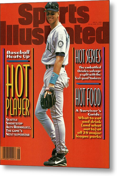 Magazine Cover Metal Print featuring the photograph Seattle Mariners Alex Rodriguez... Sports Illustrated Cover by Sports Illustrated