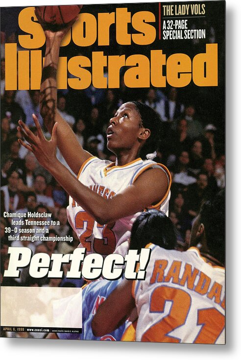 Chamique Holdsclaw Metal Print featuring the photograph University Of Tennessee Chamique Holdsclaw, 1998 Ncaa Sports Illustrated Cover by Sports Illustrated