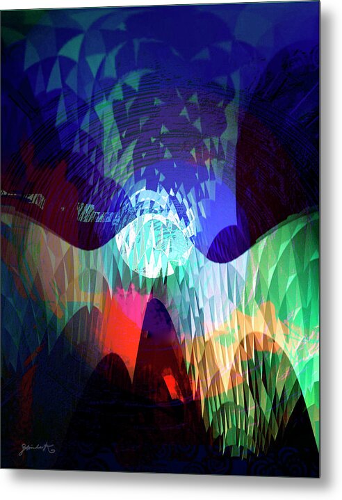 Abstract Metal Print featuring the digital art Our Colorful World #1 by Gerlinde Keating