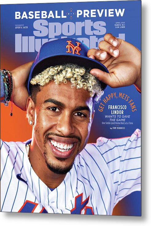 Published Metal Print featuring the photograph New York Mets Francisco Lindor, 2021 Baseball Preview by Sports Illustrated